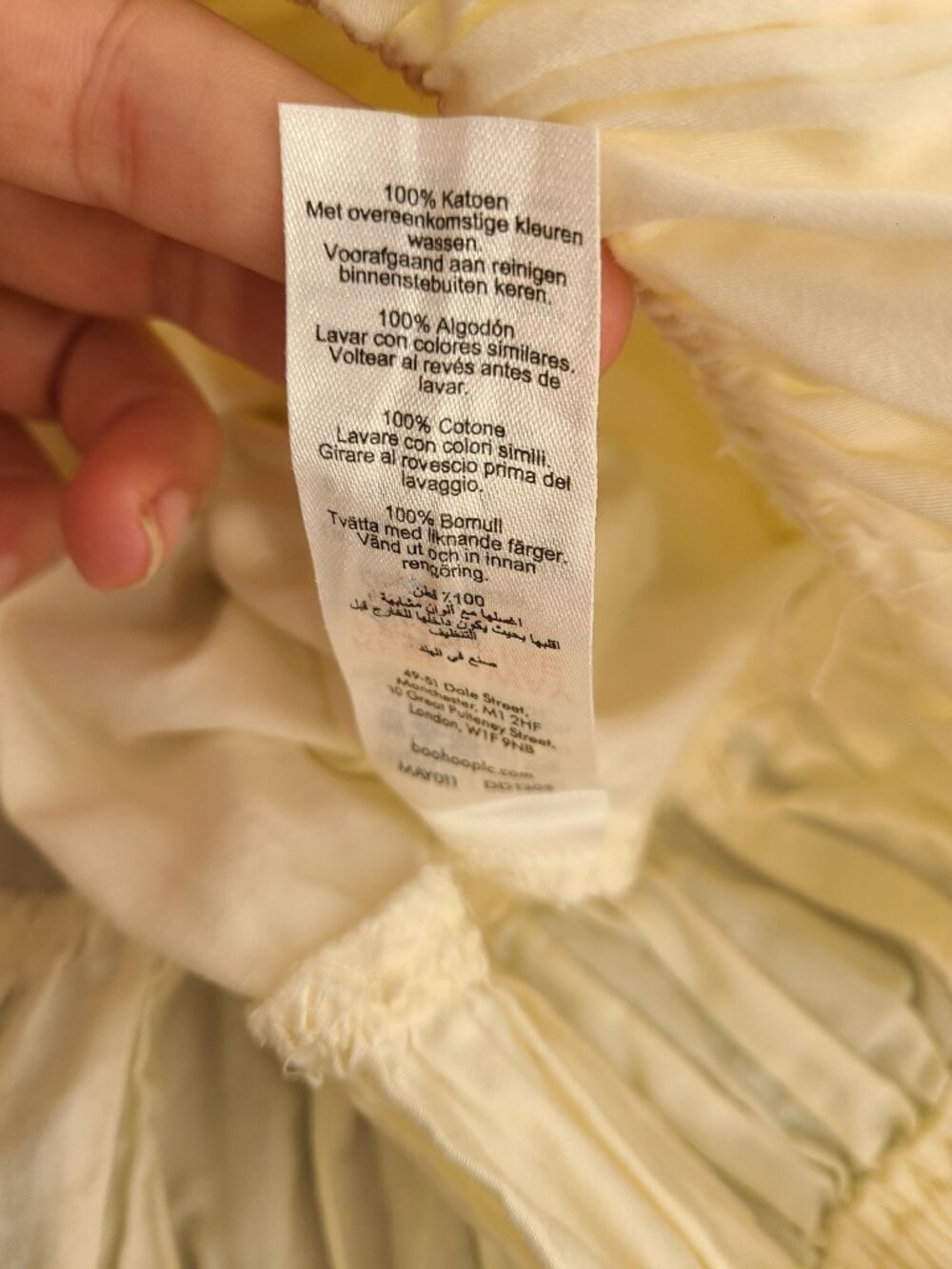 KAREN MILLEN Cotton Tiered Strappy Maxi Dress Cream Cotton Size US 2 - Picture 7 of 8